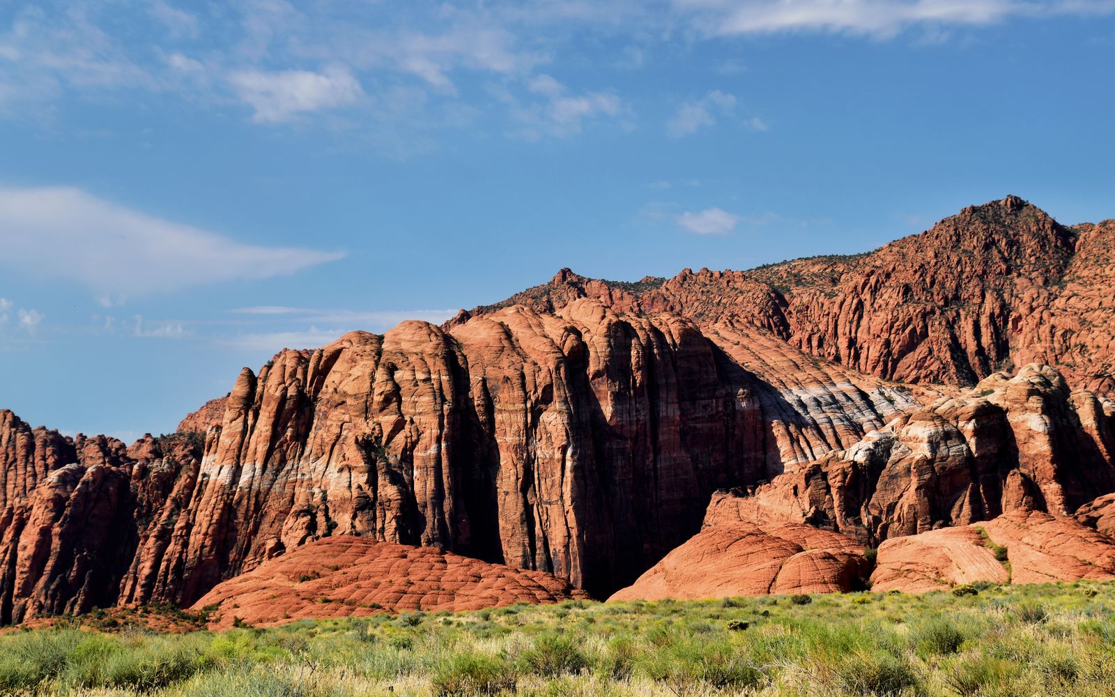 Red rock cliffs above Washington and St. George, Utah